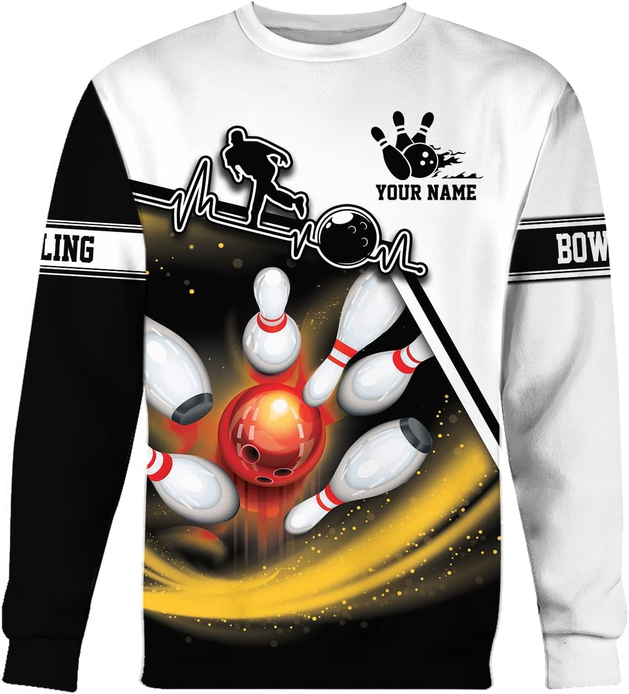 Pretyprints Personalized Bowling Shirt - Custom Bowling Gift for Women & Men