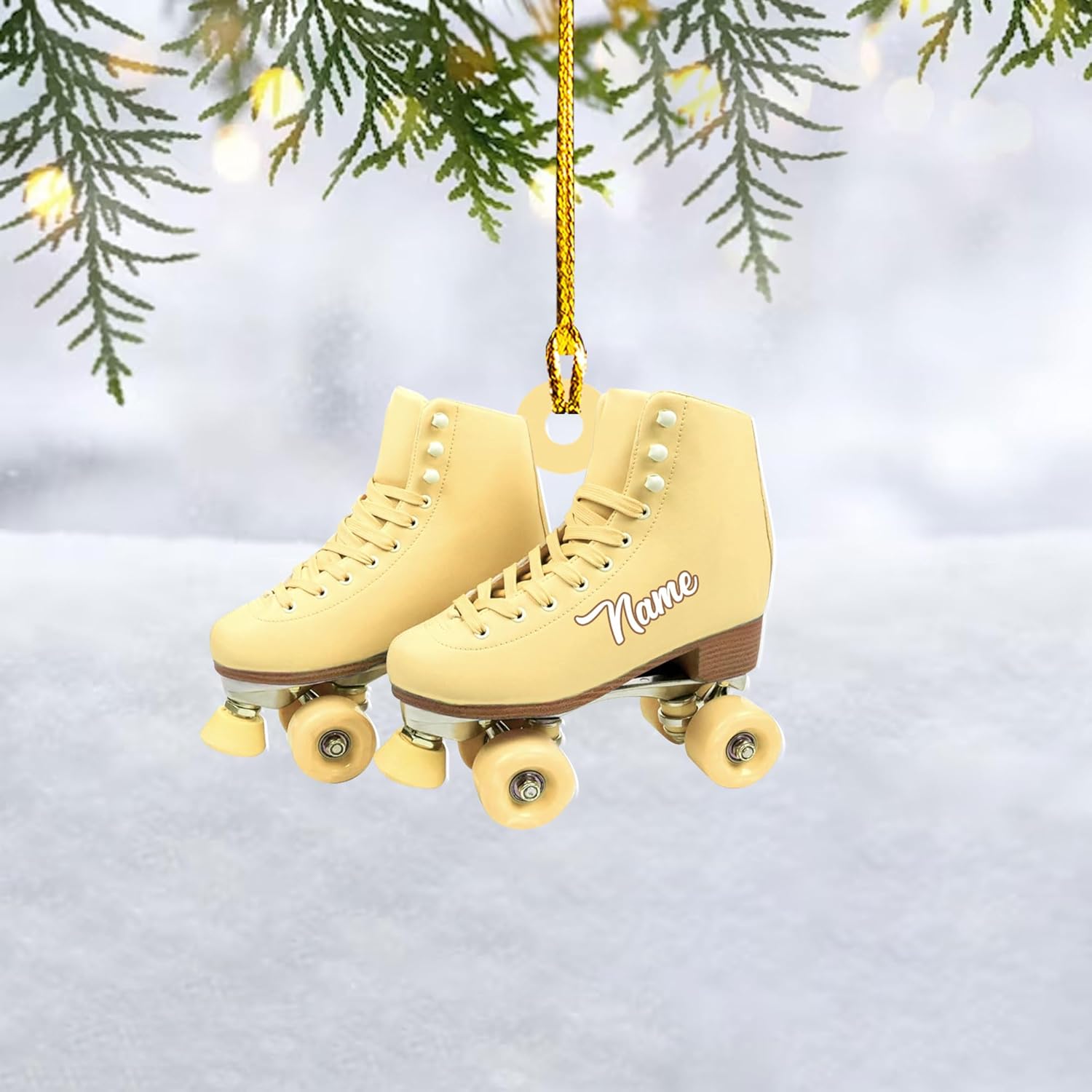 AOVL Custom Roller Skate Ornaments 2024 Roller Skate Christmas Ornament Roller Skate Ornaments for Christmas Tree Roller Skate Ornament Gift for Roller Skate Lovers Roller Skates Christmas (RS4)