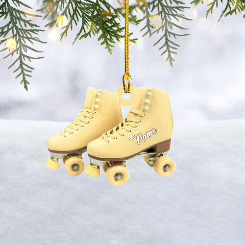 AOVL Custom Roller Skate Ornaments 2024 Roller Skate Christmas Ornament Roller Skate Ornaments for Christmas Tree Roller Skate Ornament Gift for Roller Skate Lovers Roller Skates Christmas (RS4)