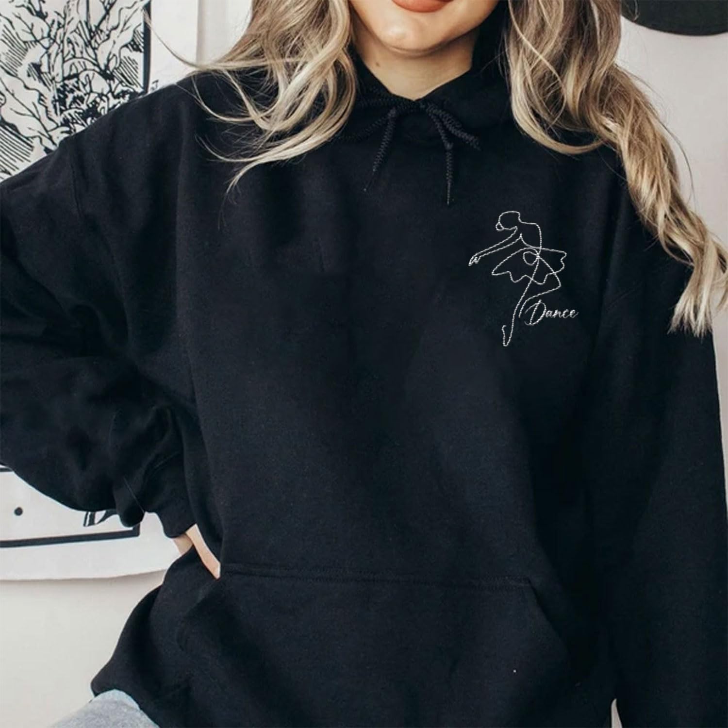 Suseaz Dance Personalized Embroidered Sweatshirt, Funny Dance Mom Mother's Day Sweatshirt, Dancing Mom Clothing,Gifts For Mom