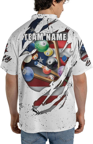 Artparel Personalized Billiard Jersey 3D Billiard Shirts for Men Billiard Bowling Jersey Billiards 9 Ball Pool Shirts for Men
