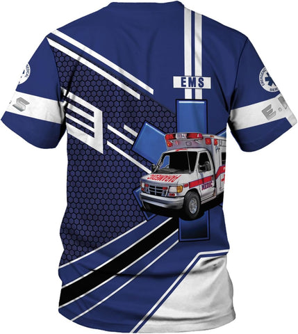 Podagree Personalized EMT Shirt, EMS Shirt, Customized EMS Shirts,EMT Paramedic Uniform Emergency Medical Technician Shirts