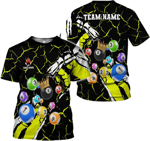 Ligthuy Personalized Name Billiard Shirts 3D, Billiards Shirt 8 Ball Billiard Shirt Custom Men's Pool Men Women1
