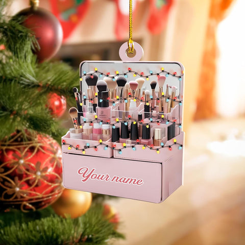 Mostefy Personalized Make Up Ornament 2024, Makeup Tool Ornaments for Christmas, Skin Care Ornament, Makeup Christmas Ornament 2D Flat Ornaments, Make Up Ornament Gift for Xmas (Style 7)