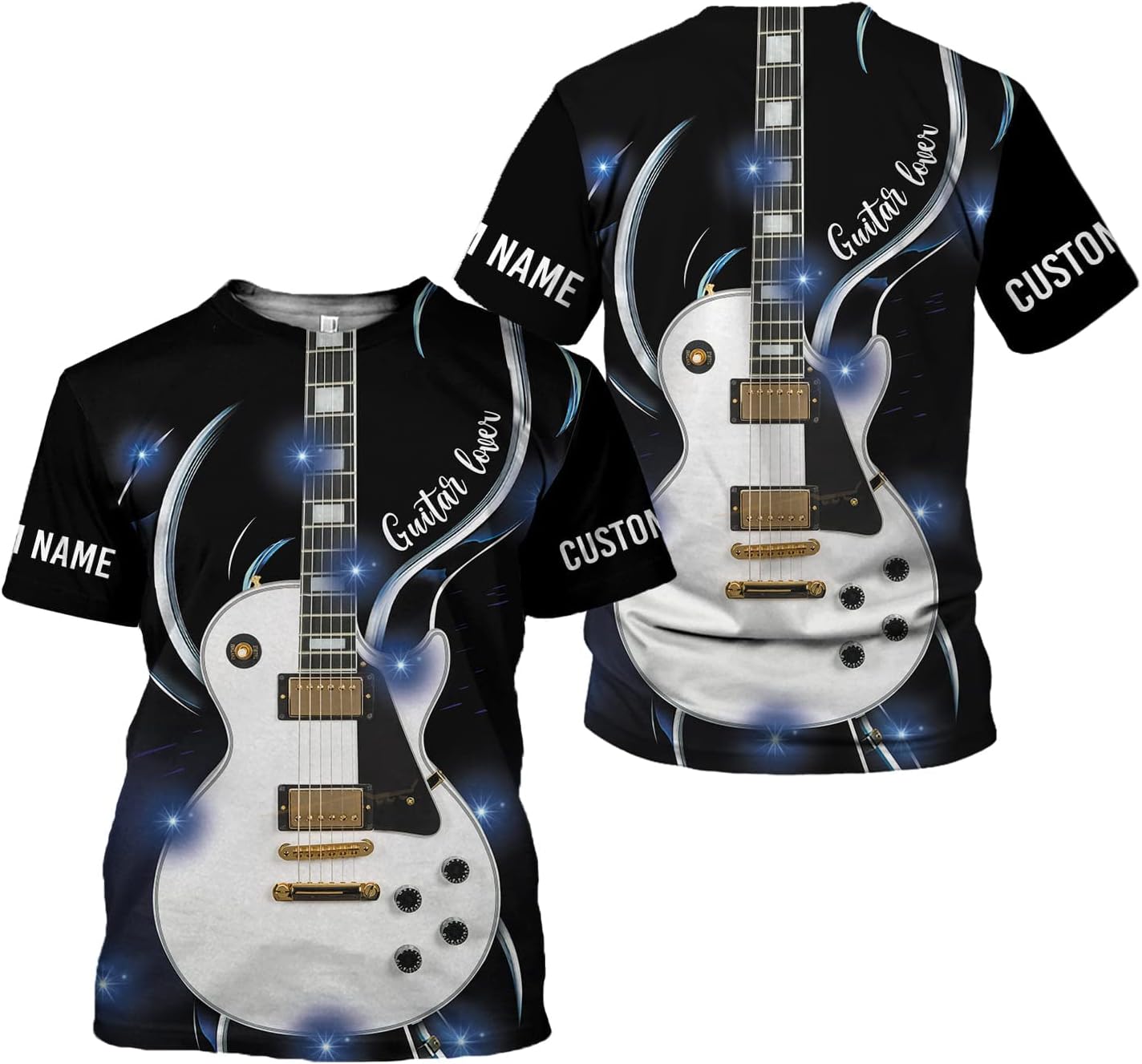 Personalized Name Guitar Shirt 3D, Customized Guitar Shirts for Men, Unisex Guitar Shirts Music Music Lover, Guitar Lover