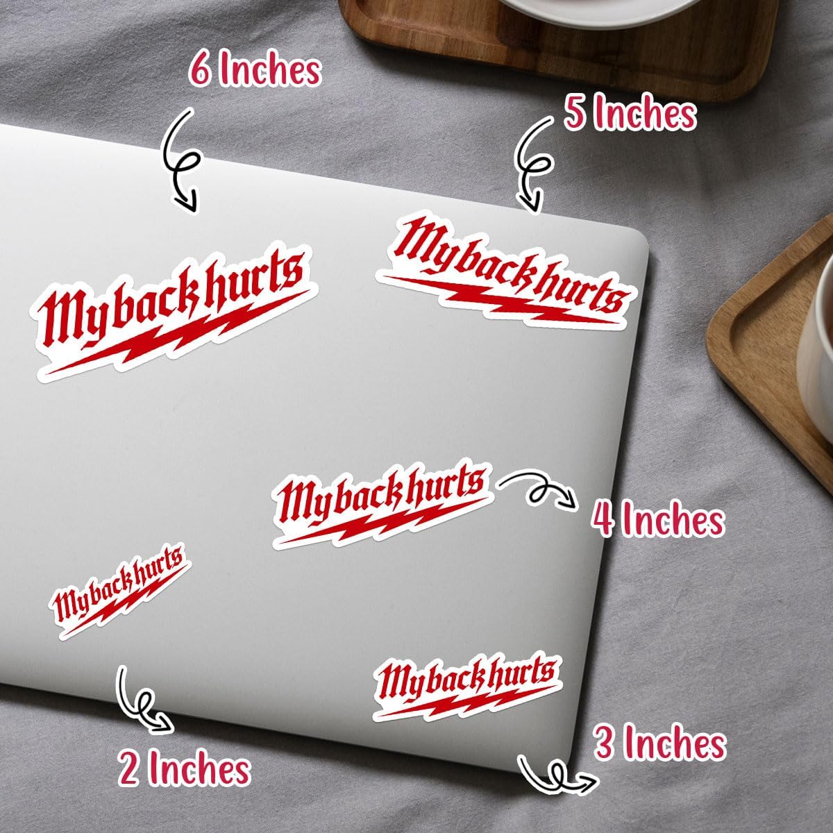 3Pcs My Back Hurts Sticker, My Back Hurt Bumper Stickers, Funny Builder Electrician Construction Welder Carpenter Sticker Decal, Toolbox Sticker - Sticker for Laptop Water Bottle Car Phone Helmet 3"