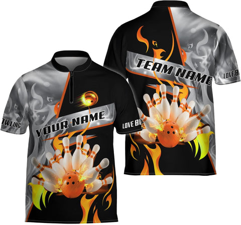 Ligthuy Personalized Bowling Jersey 3D, Bowling Shirts for Team, Bowling Shirt Unisex for Men Women, Bowling Shirts for Men