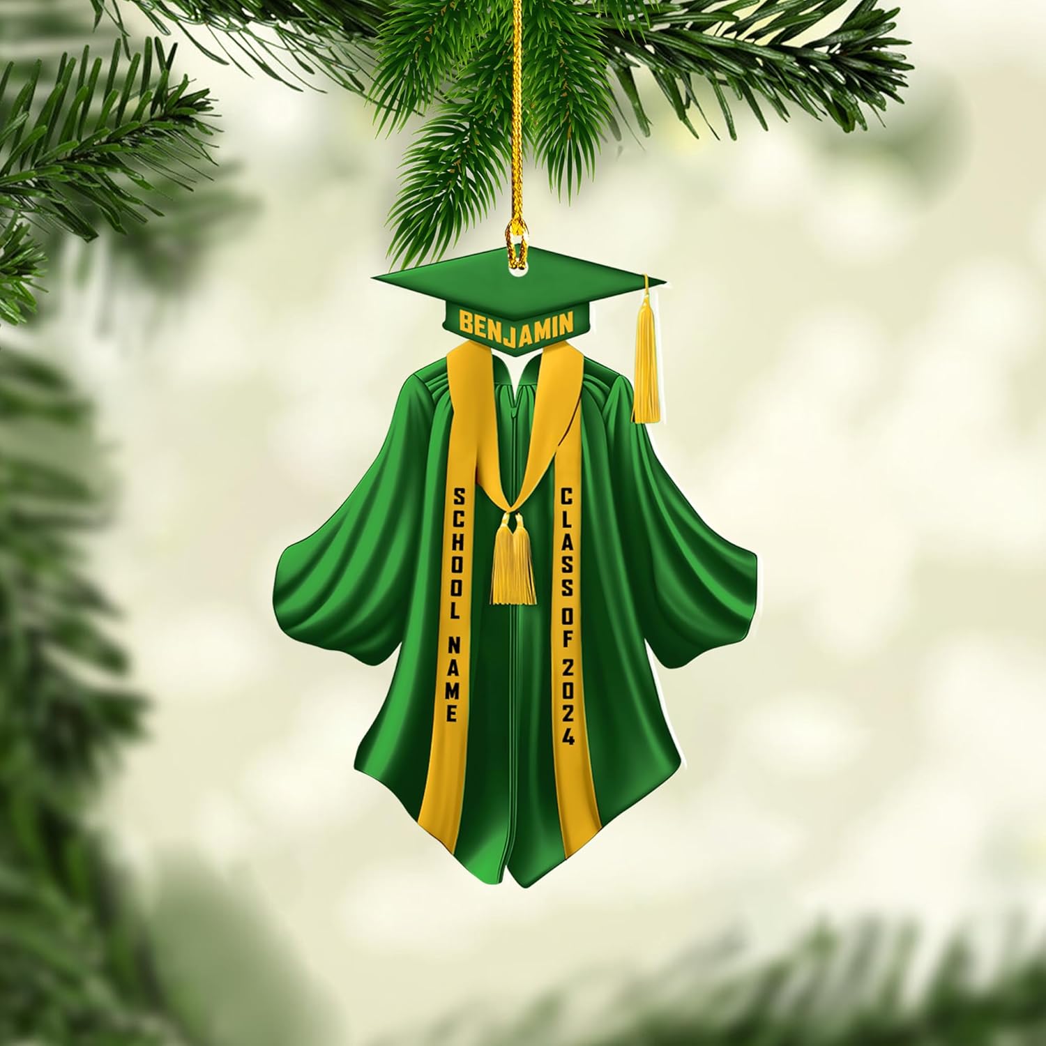 AOVL Graduation Ornament, Graduation Ornaments Class of 2023, Graduation Cap and Scroll Xmas Gift, Graduation Christmas Xmas Tree Ornaments, Gifts for Graduate, School Ornaments (Gra1)