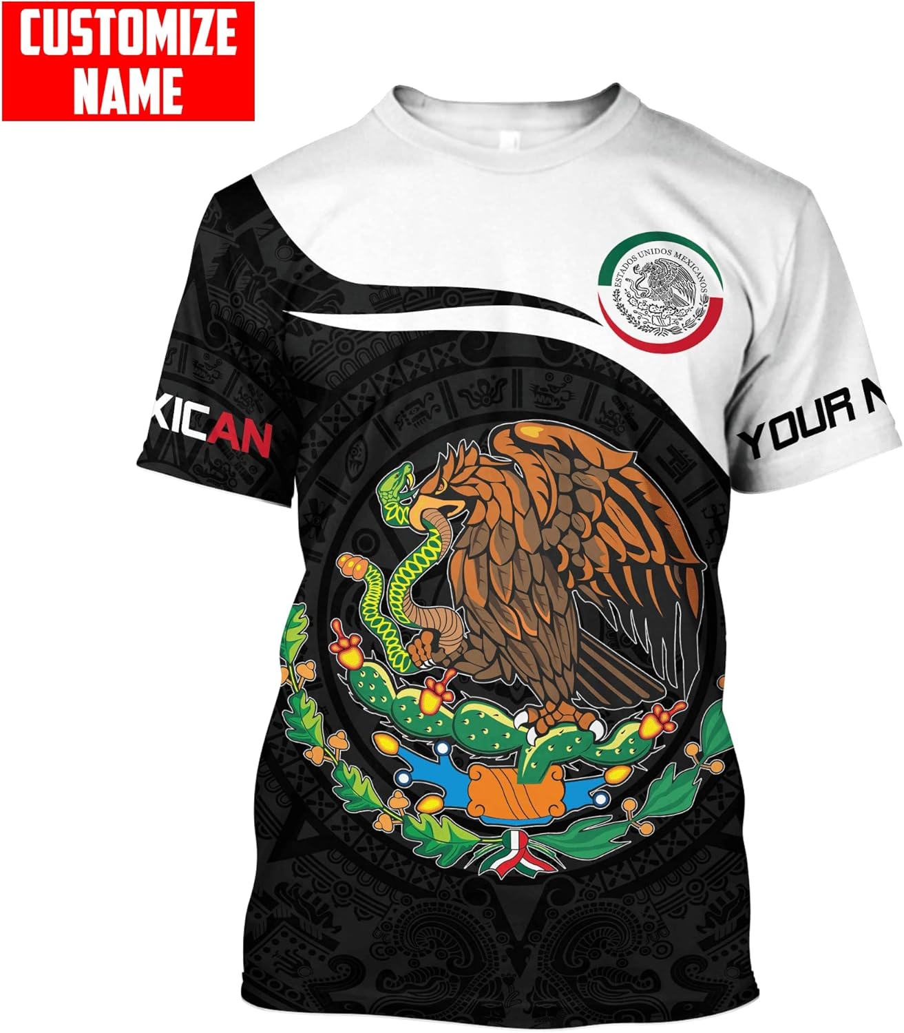 Personalized Name Mexican Hoodie 3D, Customized Mexico Hoodies for Men & Women