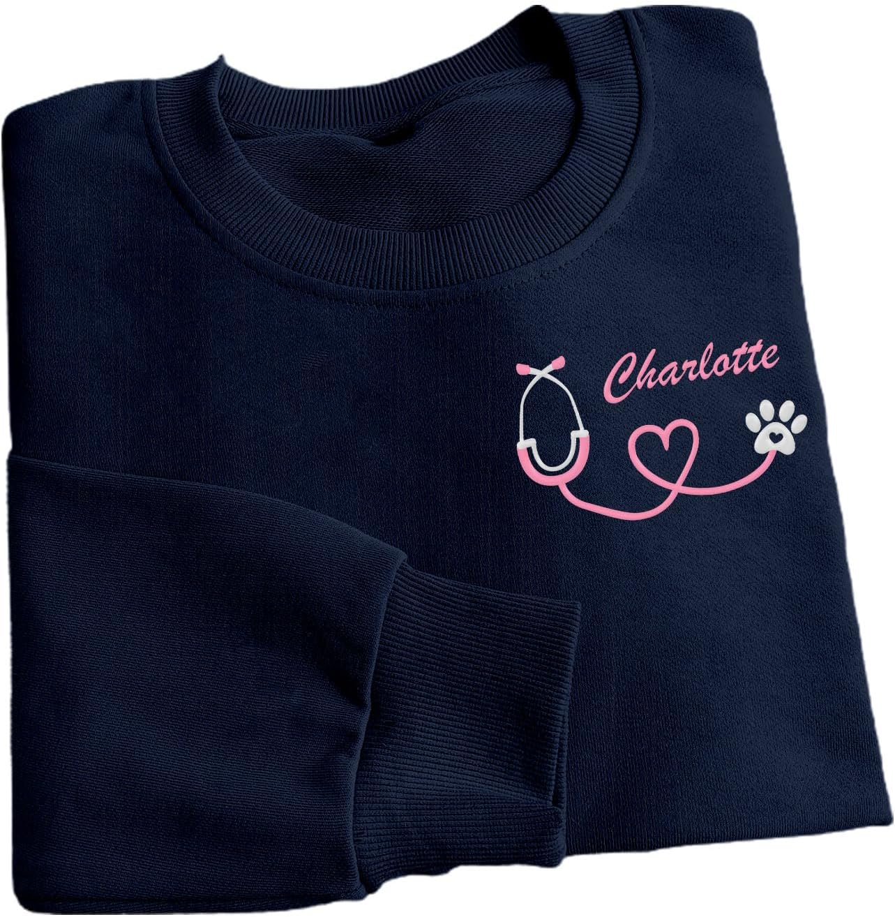 Personalized Veterinarian Embroidered Sweatshirt, Custom Vet Tech Shirt, Veterinary Technician Week Gifts, Veterinary Gifts