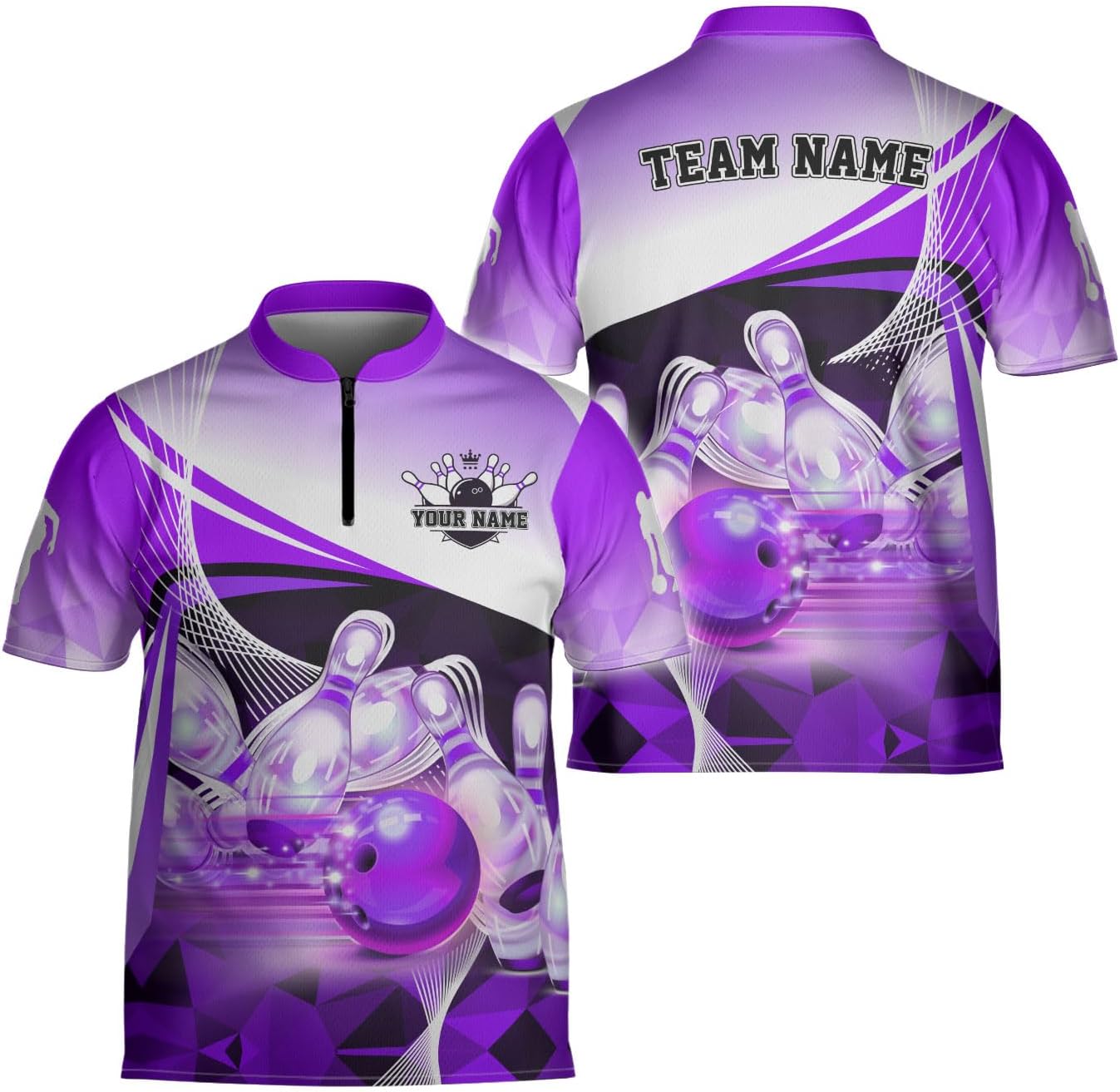 Ligthuy Personalized Bowling Jersey 3D, Bowling Shirts for Team, Bowling Shirt Unisex for Men Women, Bowling Shirts for Men 2