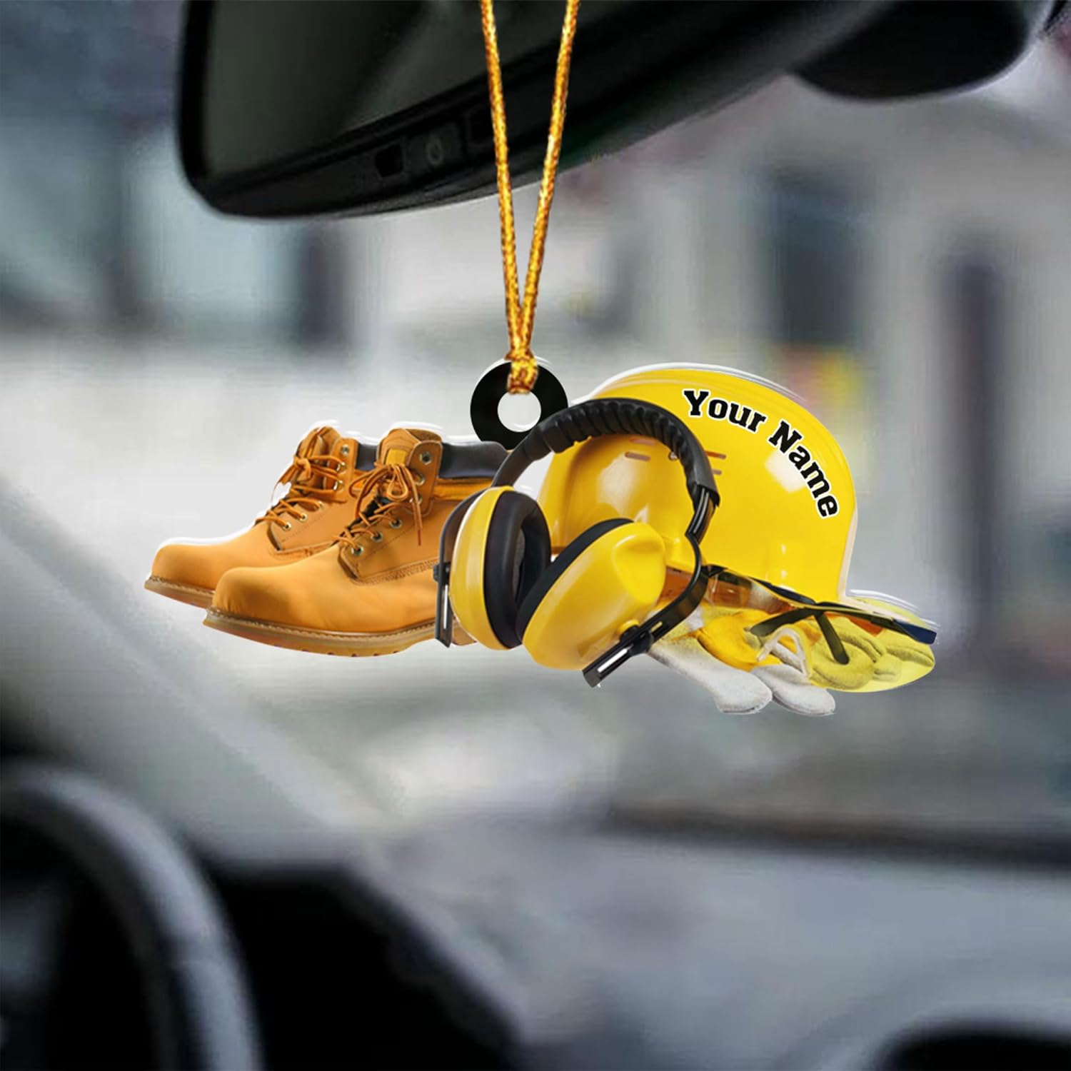 Personalized Construction Ornaments for Christmas Tree 2024, Construction Tree Ornaments Construction Ornament, Construction Tool Box Hard Hat Heavy Equipment Xmas Gift for Blue Collar Workers (W10)