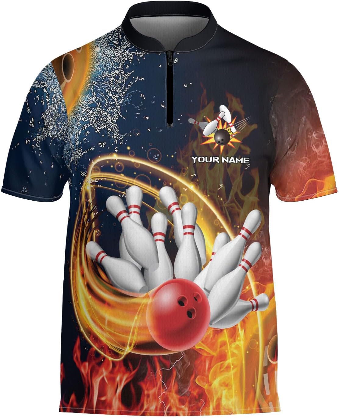 Ligthuy Personalized Bowling Jersey 3D, Bowling Shirts for Team, Bowling Shirt Unisex for Men Women, Bowling Shirts for Men