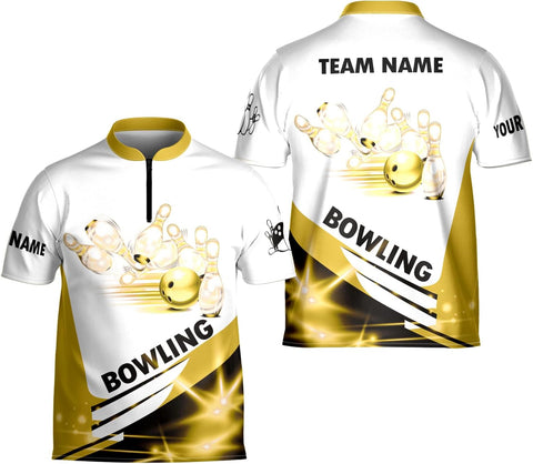 Artparel Personalized Name Bowling Jersey 3D, Custom Bowling Shirts for Team, Bowling Shirt Unisex for Men & Women