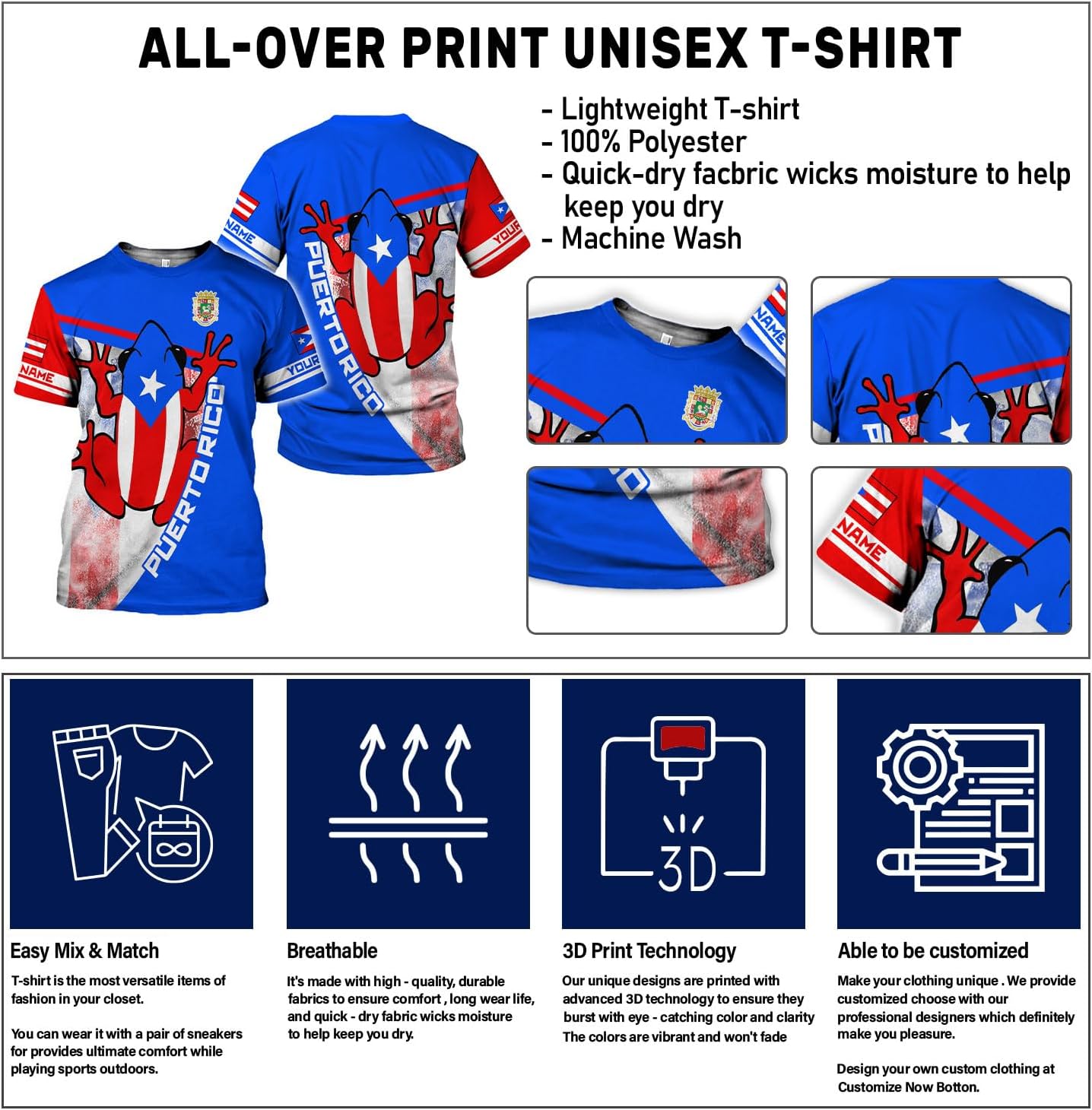 Mostefy Personalized Name Puerto Rico Shirt, Customized Puerto Rico Shirts for Men and Women, Puerto Rico Flag T-Shirt3