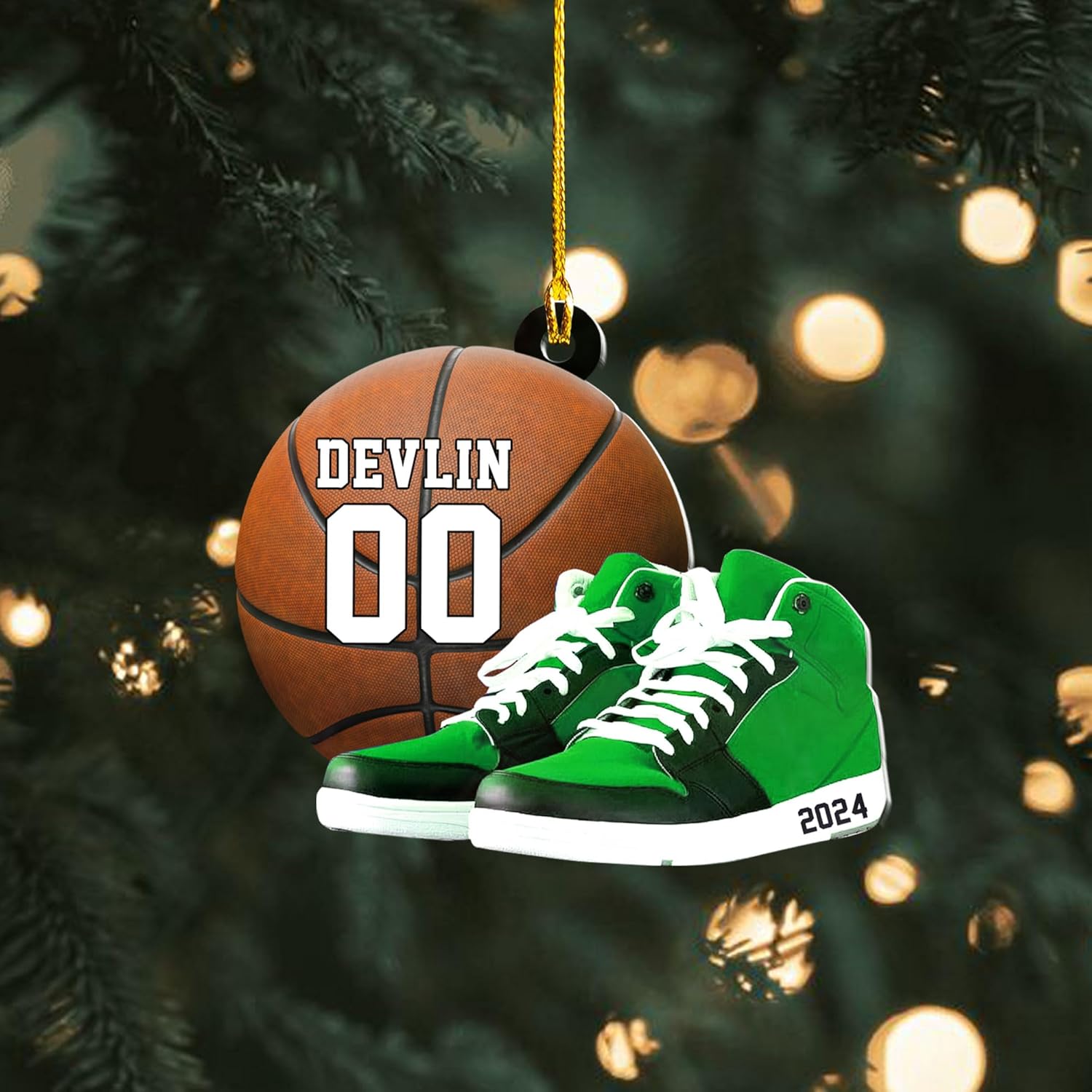Personalized Basketball Ornaments for Christmas Tree, Basketball Ornament 2024 Custom Basketball Player Ornament Basketball Tree Ornaments Gifts for Basketball Team Ornament Hanging Decor (BKB 16)