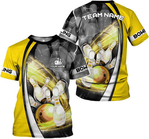 HomeDesign Personalized Name Bowling Shirts for Men & Women, Bowling Shirts for Team Bowling, Bowling Shirts Gift Unisex