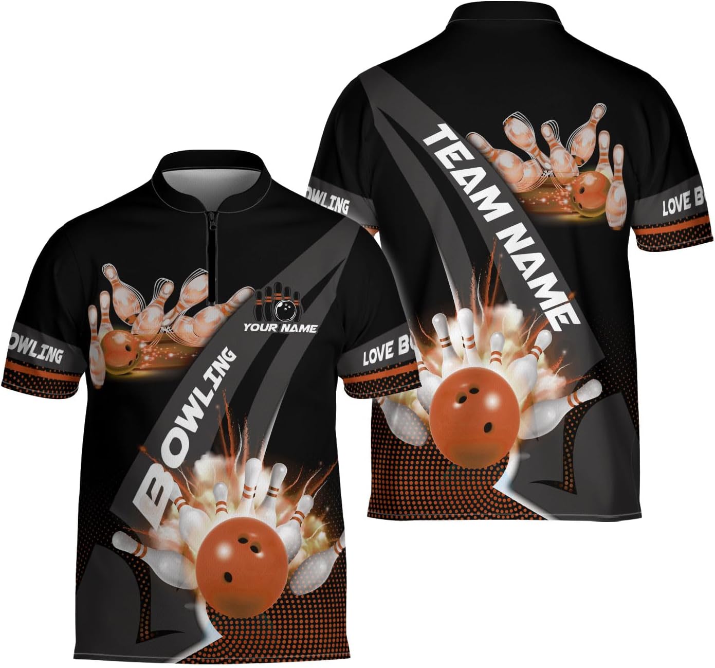 Ligthuy Personalized Bowling Jersey 3D, Bowling Shirts for Team, Bowling Shirt Unisex for Men Women, Bowling Shirts for Men