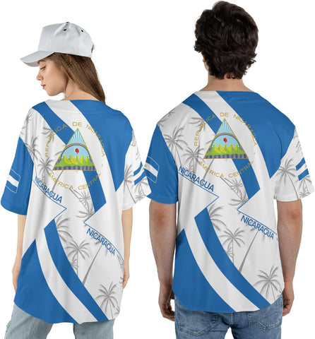 Personalized Nicaragua Baseball Jersey, Custom Nicaragua Baseball Jersey for Men & Women, Nicaraguan Camisas Shirt