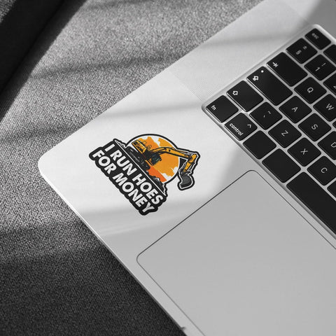 3 Pcs I Run Hoes for Money Sticker I Run Hoe Money Stickers Heavy Equipment Operator Excavator Gift Sticker Construction Worker Toolbox Stickers for Laptop Water Bottle Phone Car Helmet 3"x3" (RH1)