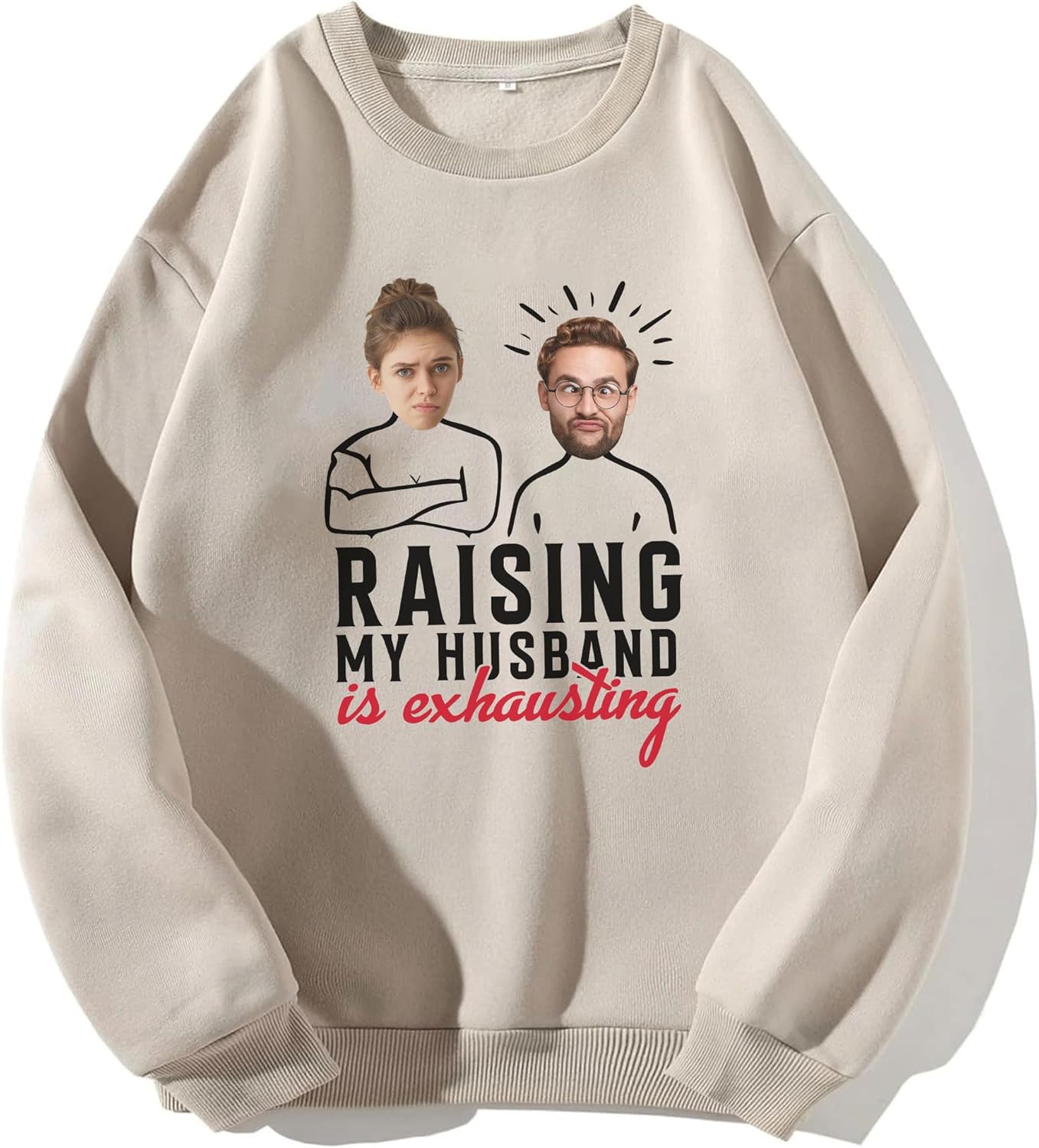 mostprints Custom Photo Sweatshirt, Matching Couple Sweatshirts, Personalized Matching Sweatshirt For Couples Gift Shirt