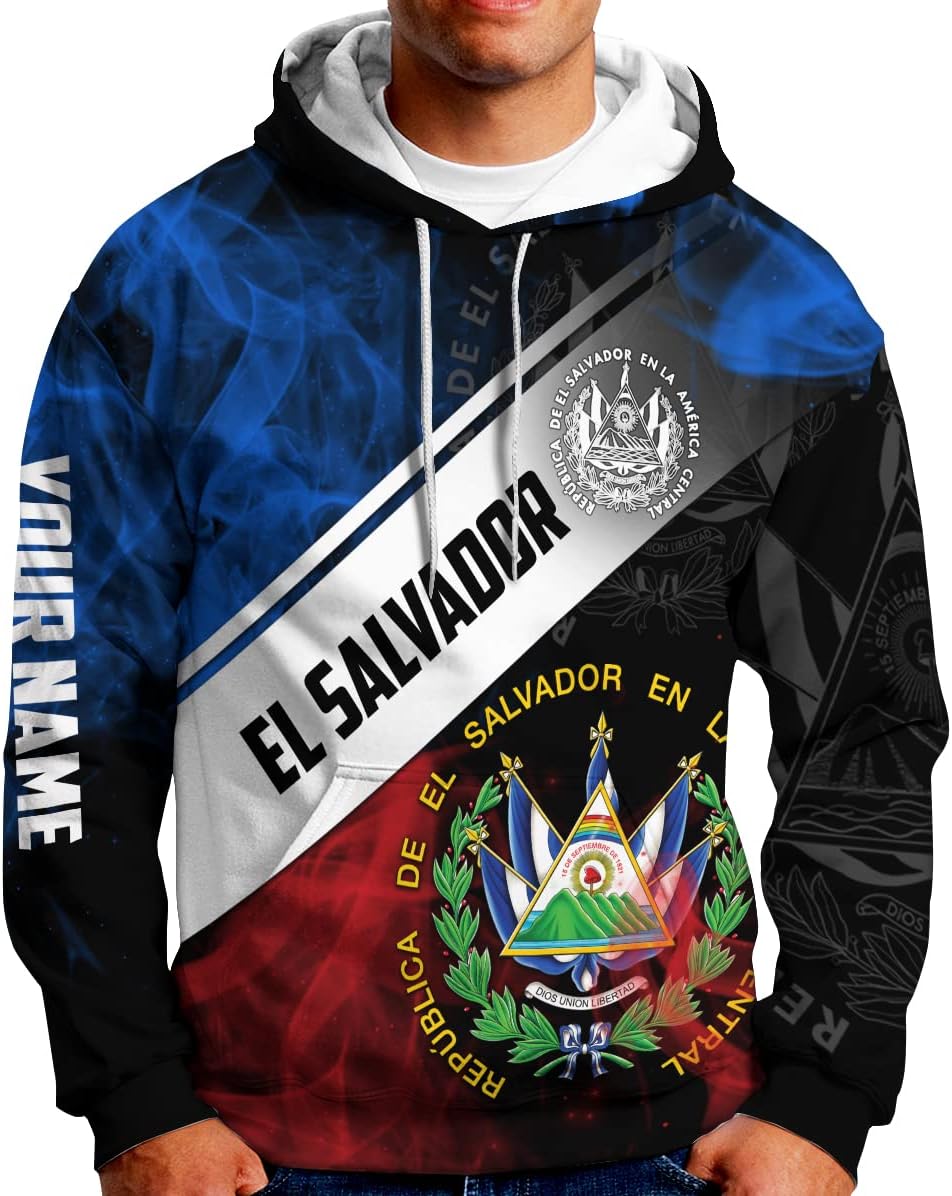 Personalized El Salvador Shirt Custom Camiseta de El Salvador Flag Shirt Men, Women Salvadorans Pride El Salvadoreña Tshirt