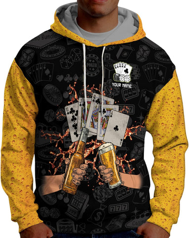 Personalized Poker Shirt, Poker Player Shirt, Funny Casino Poker Pattern 3D Over Print, Unisex Poker Tshirt Men Women