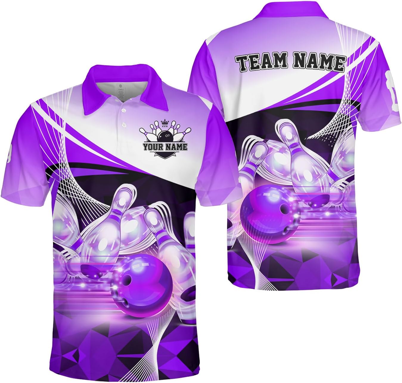 Ligthuy Personalized Name Bowling Polo Shirts 3D for Men and Women, Bowling Shirt, Bowling Shirts for Men Team Bowling Shirt3