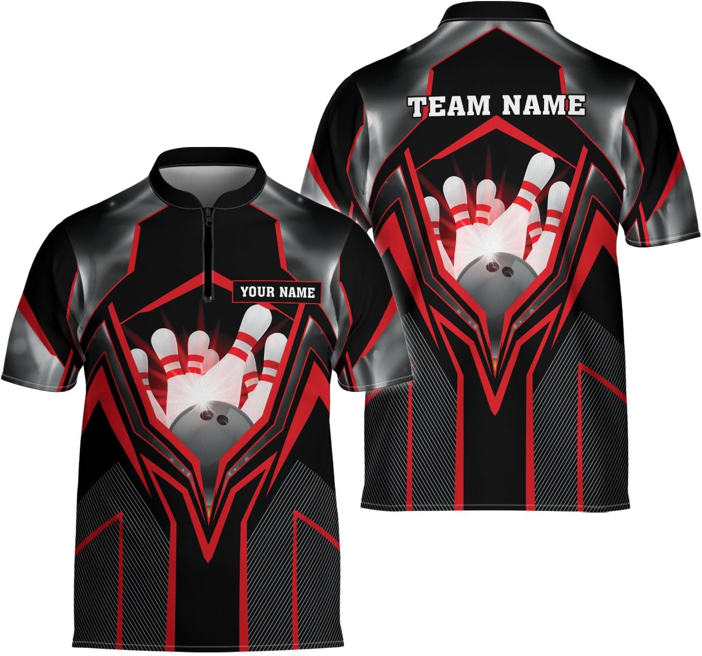 Ligthuy Personalized Bowling Jersey 3D, Bowling Shirts for Team, Bowling Shirt Unisex for Men Women, Bowling Shirts for Men