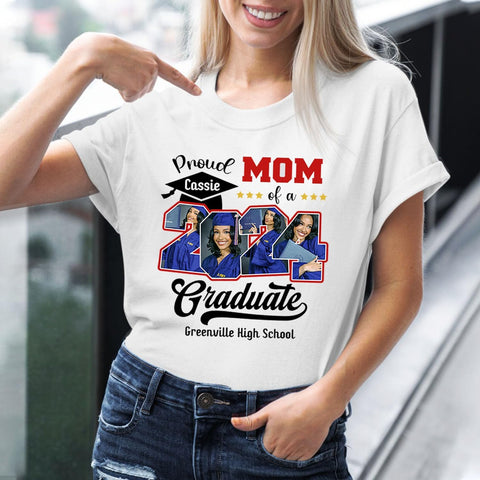 Personalized Graduation 2024 Shirt Proud Family of A Class of 2024 Graduate Class of 2024 Senior Class of 2024 Class of 2024