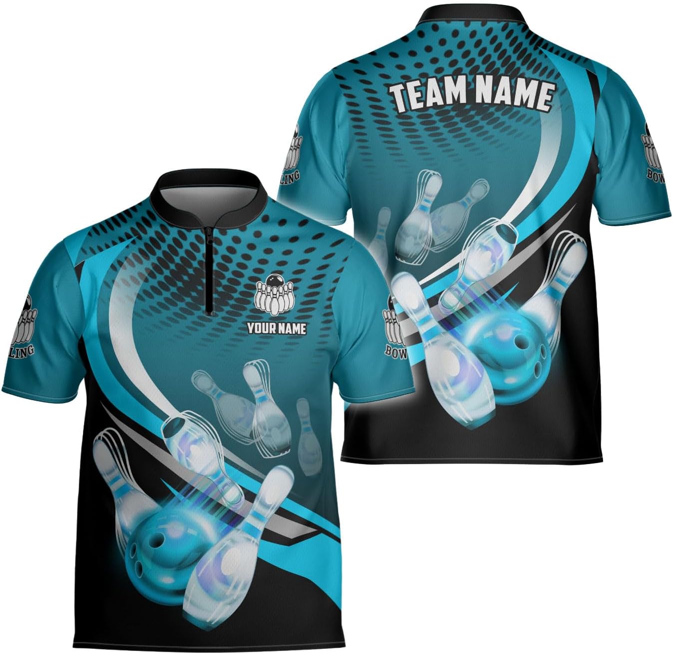 Ligthuy Personalized Bowling Jersey 3D, Bowling Shirts for Team, Bowling Shirt Unisex for Men Women, Bowling Shirts for Men 2
