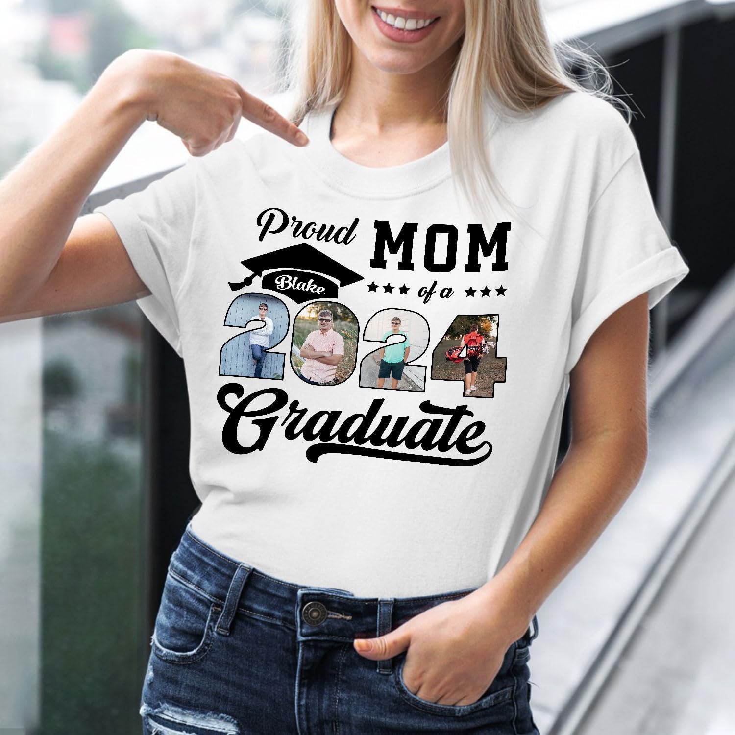 Personalized Graduation 2024 Shirt Proud Family of A Class of 2024 Graduate Class of 2024 Senior Class of 2024 Class of 2024