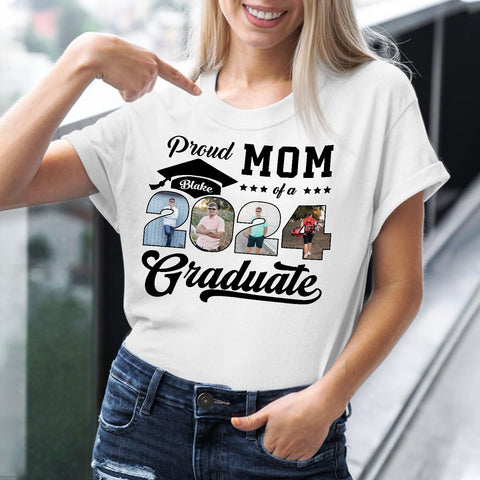 Personalized Graduation 2024 Shirt Proud Family of A Class of 2024 Graduate Class of 2024 Senior Class of 2024 Class of 2024
