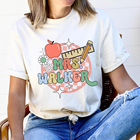 Personalized Teacher Shirt, Custom Teacher Name Shirt, Teacher Shirts for Women, Teacher Gift, Gift Idea for Teacher
