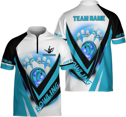 Ligthuy Personalized Bowling Jersey 3D, Bowling Shirts for Team, Bowling Shirt Unisex for Men Women, Bowling Shirts for Men
