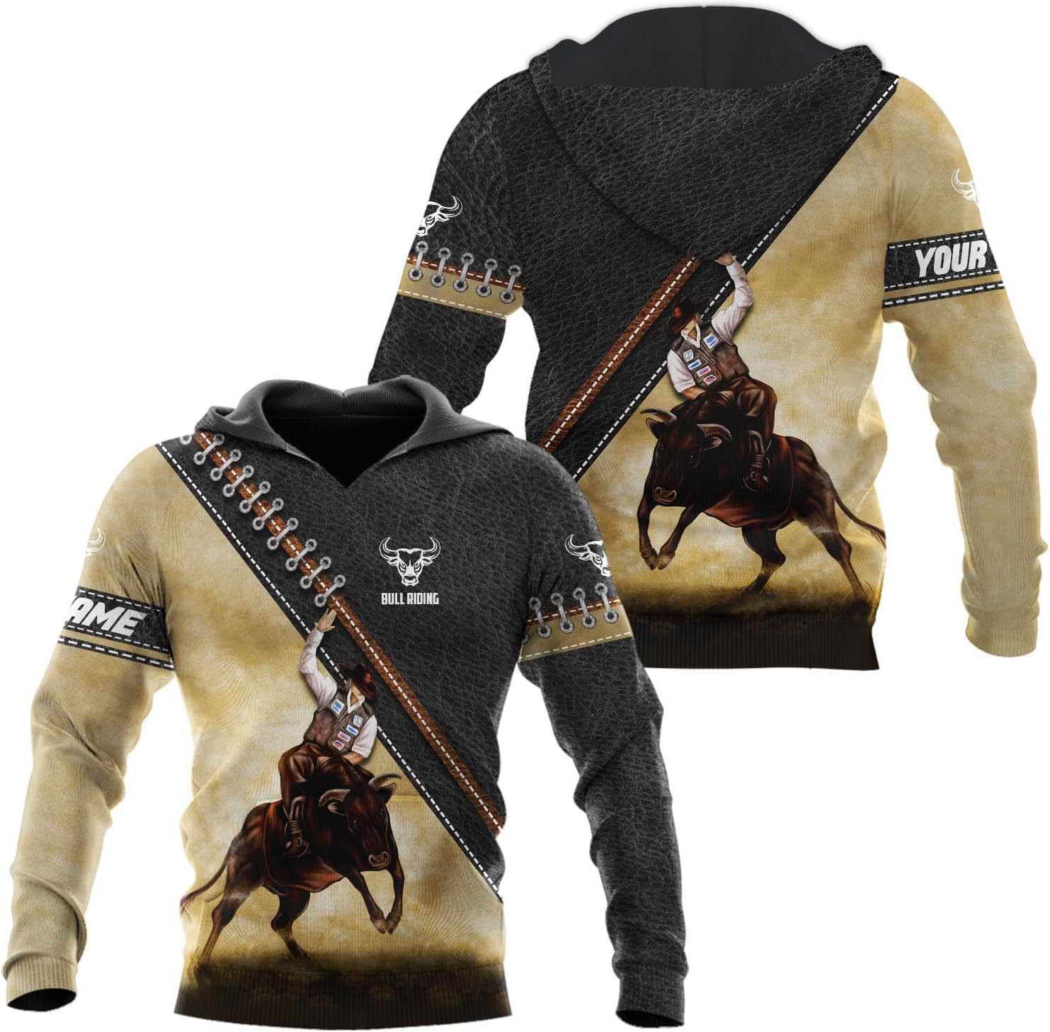 Mostprints Personalized Name Bull Riding Shirt 3D, Rodeo Shirts Bull Biding Shirts for Men and Women, Bull Rider Shirt Gift