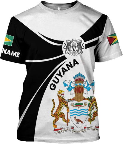 Personalized Name Guyana Shirts for Men and Women,Guyana Flag Funny Patriotic T-Shirt, Guyanese Pride Flag Shirt