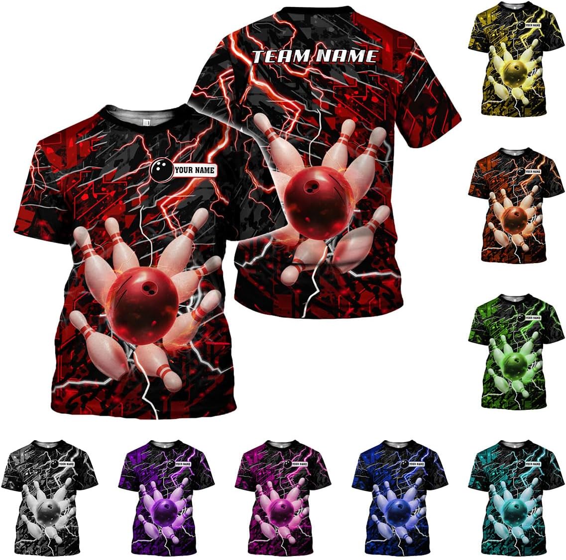 Rivelus Custom 3D Bowling Shirts Personalized for Men and Women - Unique Team Shirt & Gifts for Bowling Lovers