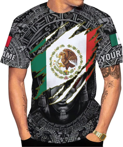 Personalized Name Mexican Shirts for Men, Customized Aztec Warrior Mexico Shirts for Men, Mexico Shirts for women, Mexico Shirt Eagle Flag Mexican Eagle Shirt, Mexico Soccer shirt men TS48