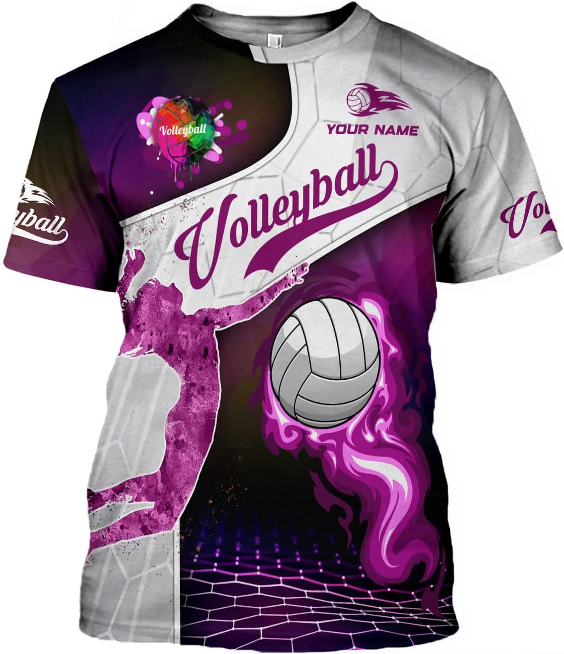 Mostprints Personalized Name Volleyball Shirts 3D for Men and Women, Volleyball shirt for Volleyball Lover, Unisex Tee shirt