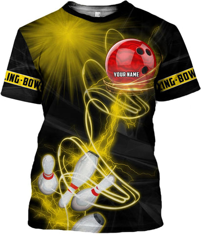 mostprints Personalized Name Bowling Shirts for Men & Women, Bowling Shirts for Team Bowling, Bowling Shirts Gift Unisex