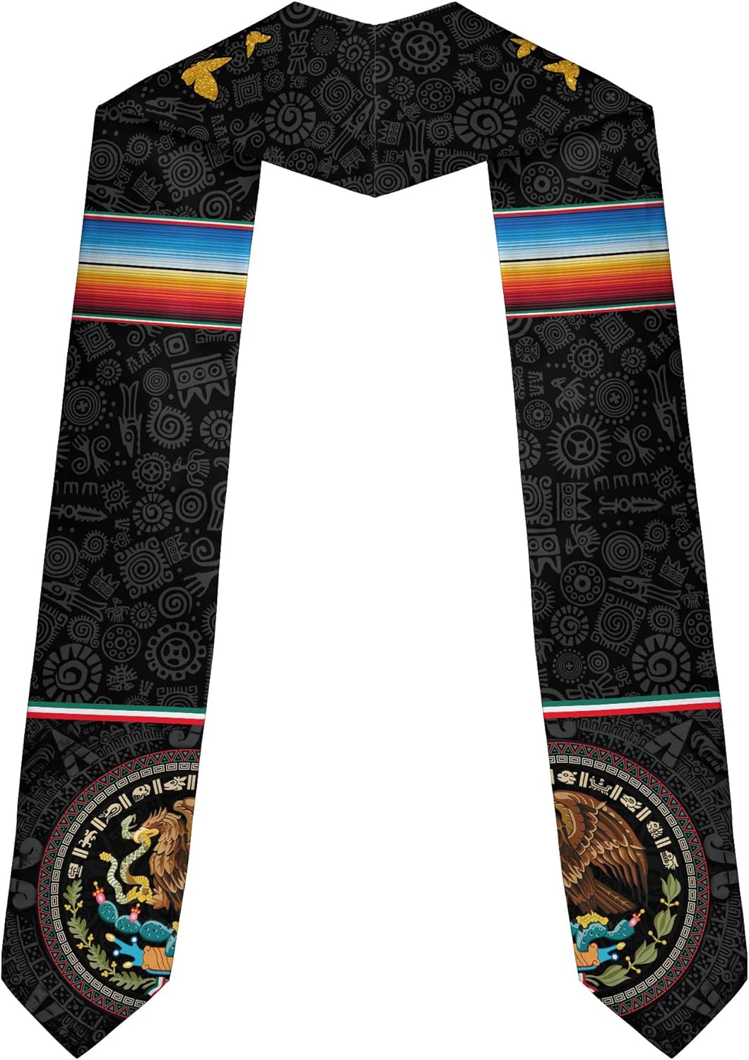 Custom Mexican Graduation Sash, Mexico Graduation Stole Customize Photo, Mexican American Flag Graduation Sash 2025