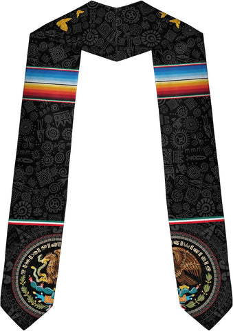 Custom Mexican Graduation Sash, Mexico Graduation Stole Customize Photo, Mexican American Flag Graduation Sash 2025