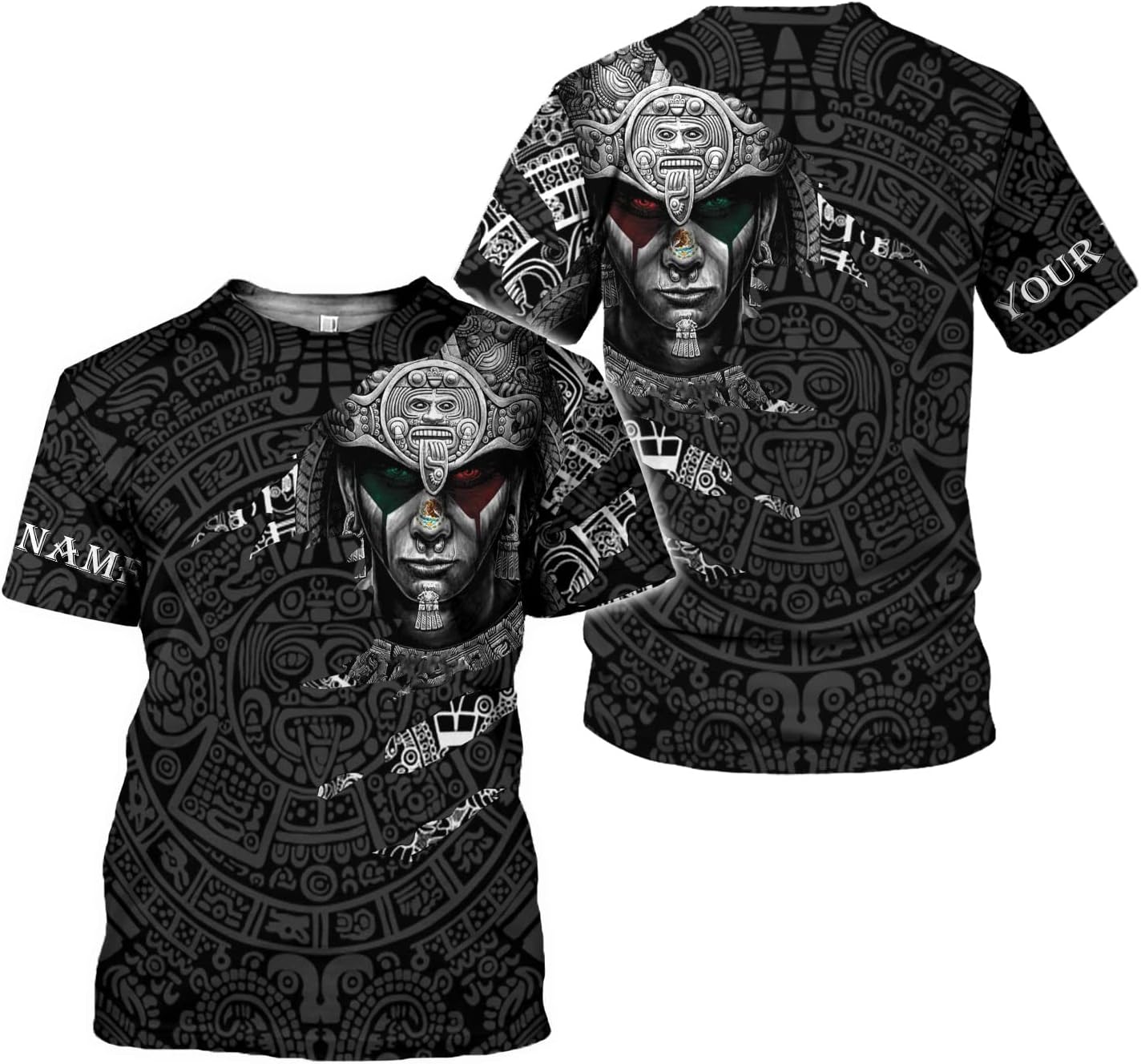Mostefy Personalized Name Mexican Shirts for Men 3D Customized Mexico Shirts for Men, Mexico Shirts for Women Mexico Shirt (US, Alpha, Small, Regular, Regular, Multi 9)
