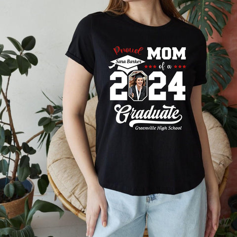 Personalized Graduation 2024 Shirt Proud Family of A Class of 2024 Graduate Class of 2024 Senior Class of 2024 Class of 2024