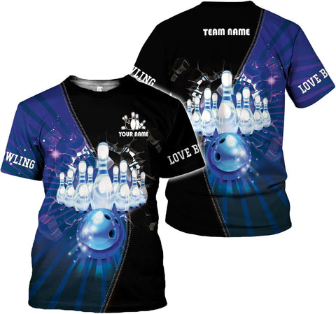 Mostprints Personalized Name Bowling Shirts for Men and Women 3D, Bowling Shirts for Team Bowling, Bowling Shirts Gift