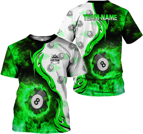Ligthuy Personalized Name Billiard Shirts 3D, Billiards Shirt 8 Ball Billiard Shirt Custom Men's Pool Men Women1