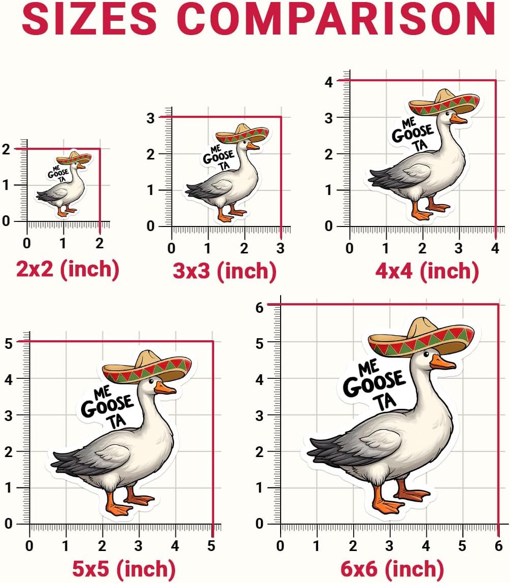 3 Pcs Goose Me Goose-ta Meme Sticker, Goose Sticker, Silly Goose Sticker - Vinyl Stickers 3 Inches for Water Bottles Laptop Phone Car Window Helmet