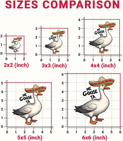 3 Pcs Goose Me Goose-ta Meme Sticker, Goose Sticker, Silly Goose Sticker - Vinyl Stickers 3 Inches for Water Bottles Laptop Phone Car Window Helmet