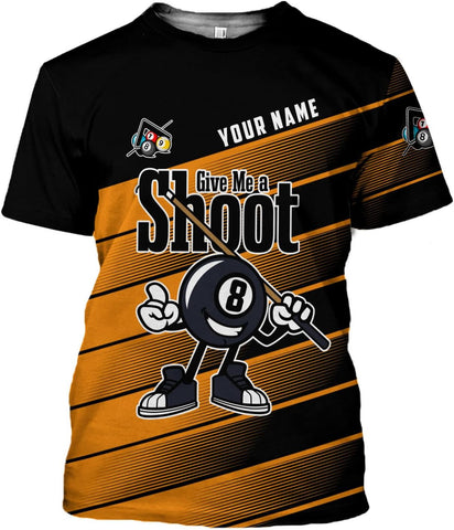 Parvii Personalized Billiards Shirt for Men, 8 Ball Pool Shirt, Billiards Gift